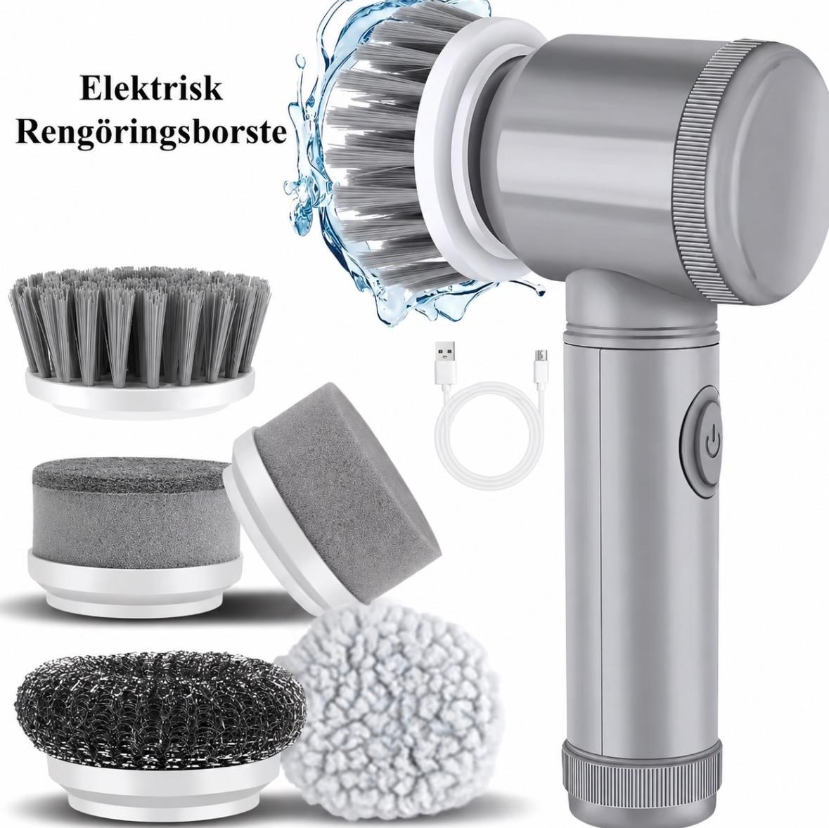 Elektrisk Rengöringsborste – Sladdlös med 5  Utbytbara Borsthuvuden
